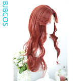 [Styled Wig]Universal Cosplay Wig Long Curly Dark Red Hair Antique Style Versatile NPC Mermaid Shaped Wig Set Halloween Wig
