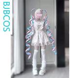 Game NEEDY GIRL OVERDOSE Super-Chan Kangel Cute Luminous Bendable Poseable Props Cosplayer Halloween+Wig Ribbon