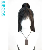 [Styled Wig]Ancient Style Heroine Cosplay Wig Long Black High Ponytail Hair Antique Style Versatile NPC Shaped COS Wig Halloween