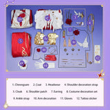 【In Stock】Himeko Cosplay Costume Game Honkai Star Rail HSR Women White And Red Dress Full Set Carnival Uniform Halloween Party‌