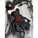 I dentity VPsychologist · Long Night cosplay red and black gothic dark dress dress dress