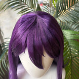[Styled Wig]Yuri‌ Cosplay Wig Game Doki Doki Literature Club Women Purple Long Straight Hair Halloween Carnival Party Cosplay