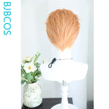 [Styled Wig]Jesse Cosplay Lace Front Wig Anime Short Light Pink Yellow Men's Texture Sensation Hair Halloween Party Wig Cap
