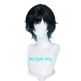[Styled Wig]Neige Cosplay Wig Anime Twisted Wig Wonderland Cosplay Black Mixed Short Hair Heat Resistant Synthetic Halloween Wig