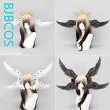 Versatile Wings Cosplay Game Anime Black White Wings Costume Head Prop Halloween Christmas Decoration Party Angel Wings