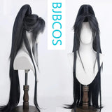 [Styled Wig]Erha White Cat Master Mo Ran Lace Front Wig cosplay wig Hanfu ancient style male half tied high ponytail