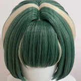 [Styled] Anime GACHI AKUTA Guita Hebby Fantasia Cosplay Wig Green White Mixed Short Hair Heat Resistant Synthetic Wigs Halloween
