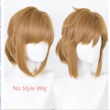 [Styled] Zelda: Breath of the Wild Link Cosplay Wig Short Golden Ponytail Heat Resistant Hair Cosplay Costume Wig + Free Wig Cap