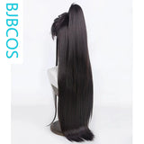 [Styled Wig]Ancient Hanfu brown Lace Front Wig cosplay fake light and night love, Lu Chen's ponytail design