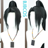 [Styled Wig]Sage‌ Cosplay Lace Front Wig Game VALORANT Anime Man Women Long Black Straight High Bun Hair Halloween Party Wig