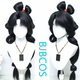 [Styled Wig]Sword Three Braised Jianghu Lolita Fake Lace Front Wig COS Style Wig Set
