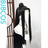 [Styled Wig]Ancestral animation ancient style cosplay Hanfu ancient costume blue forget machine cosplay wig headband patch wig