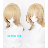 [Styled Wig]‌Kaveh Cosplay Wig Genshin Impact Man Long 50CM Linen Gold With Braid Hair Accessory For Cosplay Halloween Party Wig
