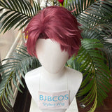 [Styled Wig]Valko Cosplay Wig Game Love And Deepspace Men Wine Red LayeredShort Hair Anime For Halloween Carnival Party Wig