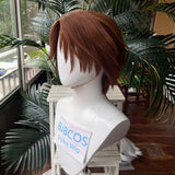 [Styled Wig]Squall Leonhart Cosplay Wig Man Short Brown Style Hair Resistant Anime Cosplay Theme Party Heat Resistant Synthetic