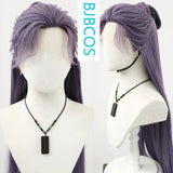 [Styled Wig]Ancient Style Universal Cosplay Wig Game Women Men Long Full Lace Hand Hook Purple Hair Halloween Party Wig