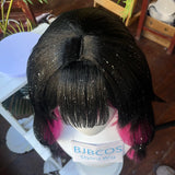 [Styled Wig]Columbina Hyposelenia Cosplay Wig Game Genshin Impact Woman Long 105CM Mixed Black Hair For Halloween Party Wig
