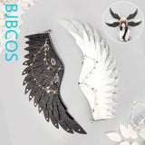 Versatile Wings Cosplay Game Anime Black White Wings Costume Head Prop Halloween Christmas Decoration Party Angel Wings