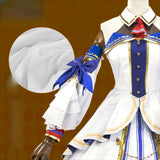 Victoire Pisa Cosplay Costume Pretty Derby【S-2XL】Full Set Women White Dress Anime Uniform For Halloween Comic Con Clothing