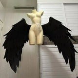 Versatile Black Wings Cosplay Costume Women Pearl Cotton Wings Cosplay For Halloween Carnival Fancy Party Mature Girl’s Wings