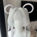 [Styled] Runami Yachiyo Cosplay Wig 115cm Silver White Pink Mixed Wig Anime Heat Resistant Synthetic Wigs for Halloween Carnival