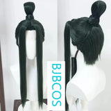 [Styled Wig]Ashes of the Kingdom‌ Xun Yu's dark green imitation hand hook short hair imitation full zip bun COS wig cover