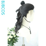 [Styled Wig]Zhong Liquan Cosplay Full Lace Wig Or Patch Wig Anime Long Black Hair Antique Style Versatile Style Halloween Party