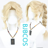 [Styled Wig]I dentity V Lace Front Wig Mixed Gold Reporter COS Hairy Girl Style Wig Set