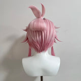 [Styled] Honkai Star Rail Evanescia Cosplay Wig Short Pink Gradient Hair Female Heat Resistant Wigs for Halloween Party