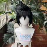 [Styled Wig]Sasuke Uchiha Cosplay Wig Anime Man Short Black Personality Hair Halloween Party Resistant Synthetic Cosplay Wigs