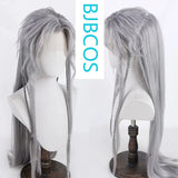 [Styled Wig]Love and Deep Space Qin Che Silver Wing Demon Silver Grey COS Wig Hairy Girl Style Headset Customizable