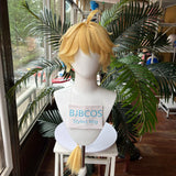 [Styled Wig]Aether Cosplay Wig Genshin Impact Man Long 80CM Linen Gold With Braid Hair For Anime Cosplay Halloween Party Wigs