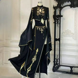 Original Set OC Private Cos/New Chinese Exotic Black Gold Ancient Style Hanfu Halloween Uniform Carnival Party Play Role Clothes