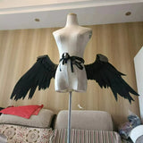Angel Devil Black Wings Cosplay Costume Women Man Foldable Black Loli Little Wings Wings Cosplay Halloween Carnival Party Prop