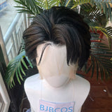 [Styled Wig]Rust Cosplay Wig Game Path To Nowhere Men Short Black Hair Synthetic Heat Resistant Rust Cosplay Wigs