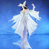 Columbina Hyposelenia Cosplay Costume Game Genshin Impact Women White And Purple Dress Headwear Set Anime Uniform Halloween