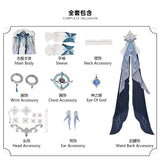 Vodyanitsa Cosplay Costume Game Genshin Impact Women White And Green Dress Vodyanitsa Halloween Cosplay Dress Plus Size XS-3XL