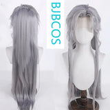 [Styled Wig]Love and Deep Space Qin Che Silver Wing Demon Silver Grey COS Wig Hairy Girl Style Headset Customizable