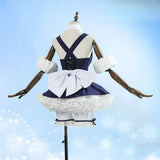 Chii Cosplay Costume Anime Chobits For Women White And Purple Dress Headwear‌ Prop Full Set Halloween Costume Lolita Dress S-XL
