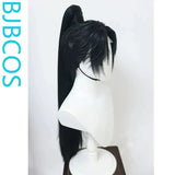 [Styled Wig]Ashes of the Kingdom‌ Shiyi Princess Black Lace Front Wig Short Hair Imitation Full Tie High Ponytail COS Wig Set