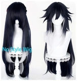 [Styled Wig]Honkai Star Rail Ashvei Black Gray Long Hair Heat Resistant Fiber Hair Ashen Detective Agency Halloween Women Men