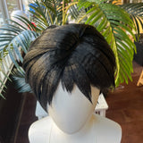 [Styled Wig]Binah Cosplay Wig Game LC Women Black And Yellow Short Hair For Heat Resistant Synthetic Halloween Party Wigs