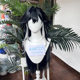 [Styled Wig]Honkai Star Rail Ashvei Black Gray Long Hair Heat Resistant Fiber Hair Ashen Detective Agency Halloween Women Men