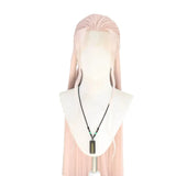[Styled Wig]Lace Front Wig Pink Hanfu men's ancient costume creative COS 1.2-meter styling wig set