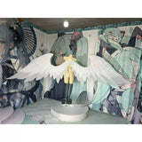 Columbina Hyposelenia Cosplay Custom Women Foldable White Versatile Pearl Cotton Wings Cosplay Halloween Carnival Party Prop