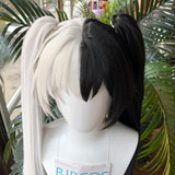 [Styled Wig]Sparxie Boss Version Cosplay Wig Game Honkai: Star Rail HSR Women Twin Tails Black White Hair Halloween Party Wig