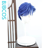 [Styled Wig]Nam Yejun Cosplay Full Lace Wig Anime VTuber Man Short Blue Hair Halloween Carnival Party Synthetic Hair  Wig