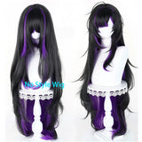 [Styled Wig]Label Cosplay Wig Game GODDESS OF VICTORY: NIKKE Women Long Black Mixed Purple 100CM Hair Heat Resistant Synthetic