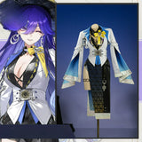 Lucilla Cosplay Anime Game Wuthering Waves Costume Long Dress Vest Hat Uniform Role Play Halloween Christmas Party Cos