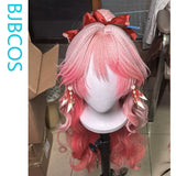 [Styled Wig]‌‌Haruka Cosplay Wig Game Arknights: Endfield Women Mixed Pink Long 100CM Hair For Halloween Carnival Play Role
